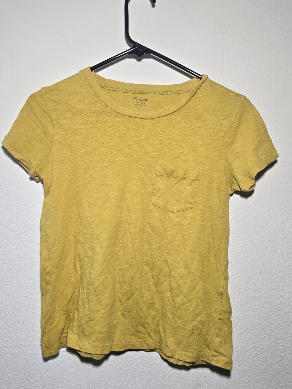 Madewell Sunny Yellow Pocket Tee sz XXS